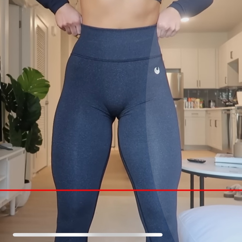 COPY - Lazuli Label - V-Seam Leggings - Dark Blue - XSmall
